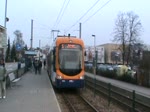 Eine Bombardier RNV Variobahn in Viernheim RNZ/Tivoli am 23.01.11